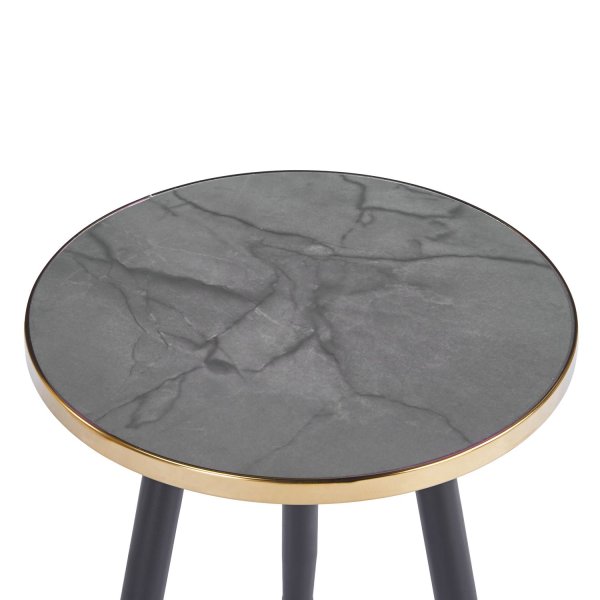 Lot de 3 Tables d'Appoint Zoe Détail Doré | Ukukhome 2